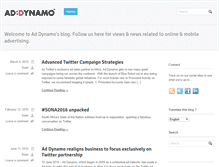 Tablet Screenshot of blog.addynamo.com